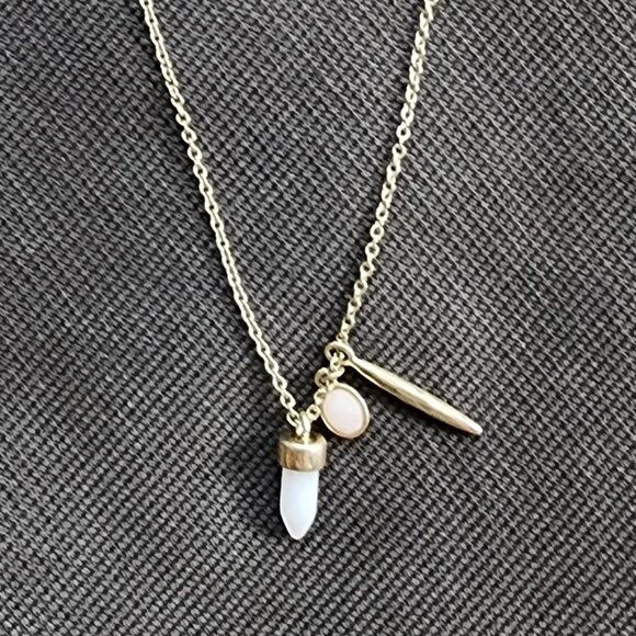 Universal Thread Semi-Precious Rose Quartz Rejuvination Harmony Cluster Necklace - Picture 2 of 15